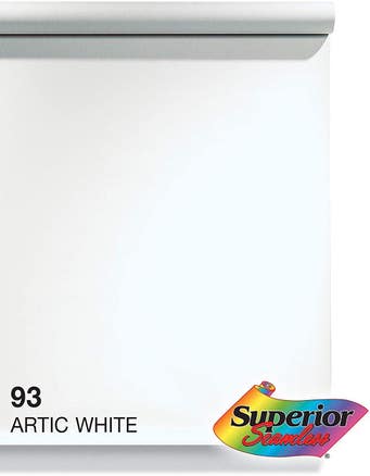 Superior Background 93 A White 1.35x11m 93 Arctic White Seamless Paper width 1.35meter length 11meter