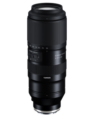 Tamron 50-400mm f/4.5-6.3 Di III VC VXD telephoto zoom lens for Sony E, side view retracted