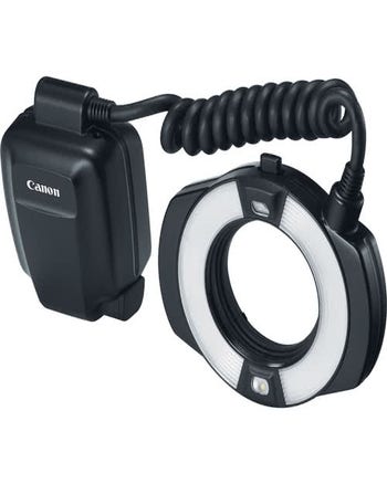 Canon MR-14EX II Macro Ring Lite flash with control unit and coiled cable