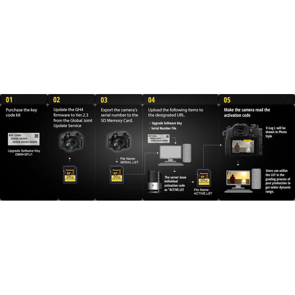 Buy Panasonic V-Log Activation Code for Panasonic GH5 at CameraPro
