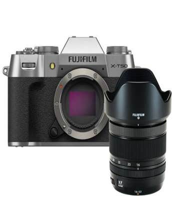 Fujifilm X-T50 Mirrorless Camera Silver with XF 16-50mm Lens