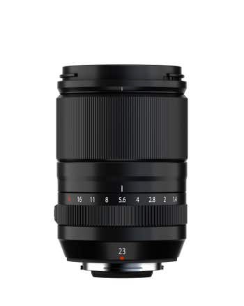 Fujifilm XF 23mm f/1.4 R LM WR wide-angle lens, front product view