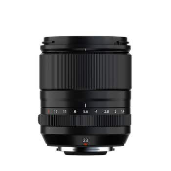 Fujifilm XF 23mm f/1.4 R LM WR wide-angle lens, front product view