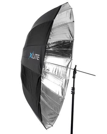 Xlite Deep Parabolic Silver/White Umbrella 130cm
