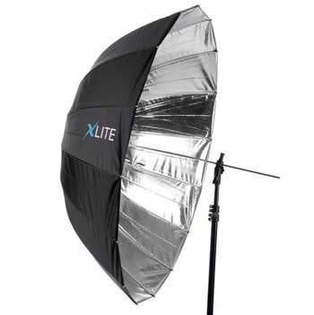 Xlite Deep Parabolic Silver/White Umbrella 130cm