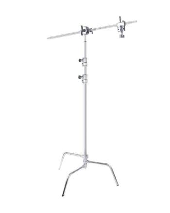 Xlite Turtle Base C-Stand Silver With Arm & 2 Grip Heads