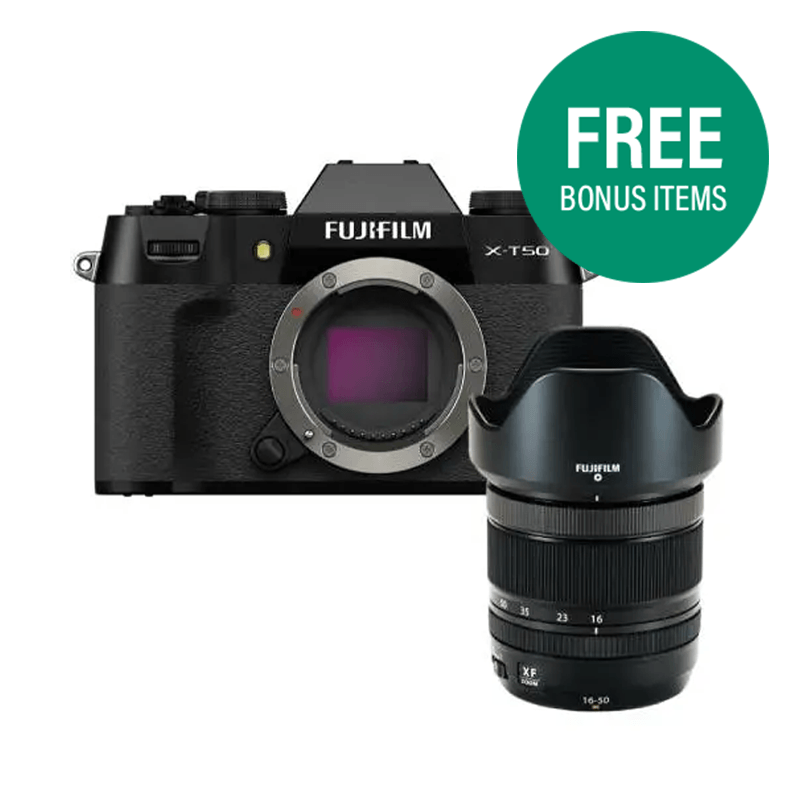 Fujifilm X-T50 Mirrorless Camera Black + XF 16-50mm Lens