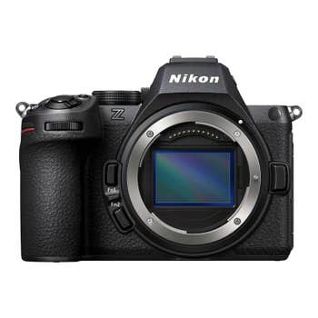 Front view of Nikon Z5 II mirrorless camera body showing full-frame sensor and Z mount