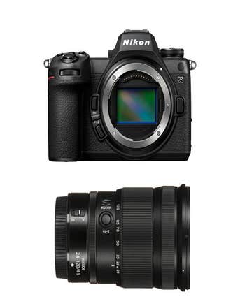 Nikon Z6 III mirrorless camera body with sensor exposed and NIKKOR Z 24-120mm f/4 S zoom lens kit