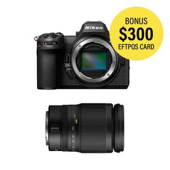 Nikon Z6 III mirrorless camera body with sensor exposed and Z 24-200mm f/4-6.3 VR zoom lens kit