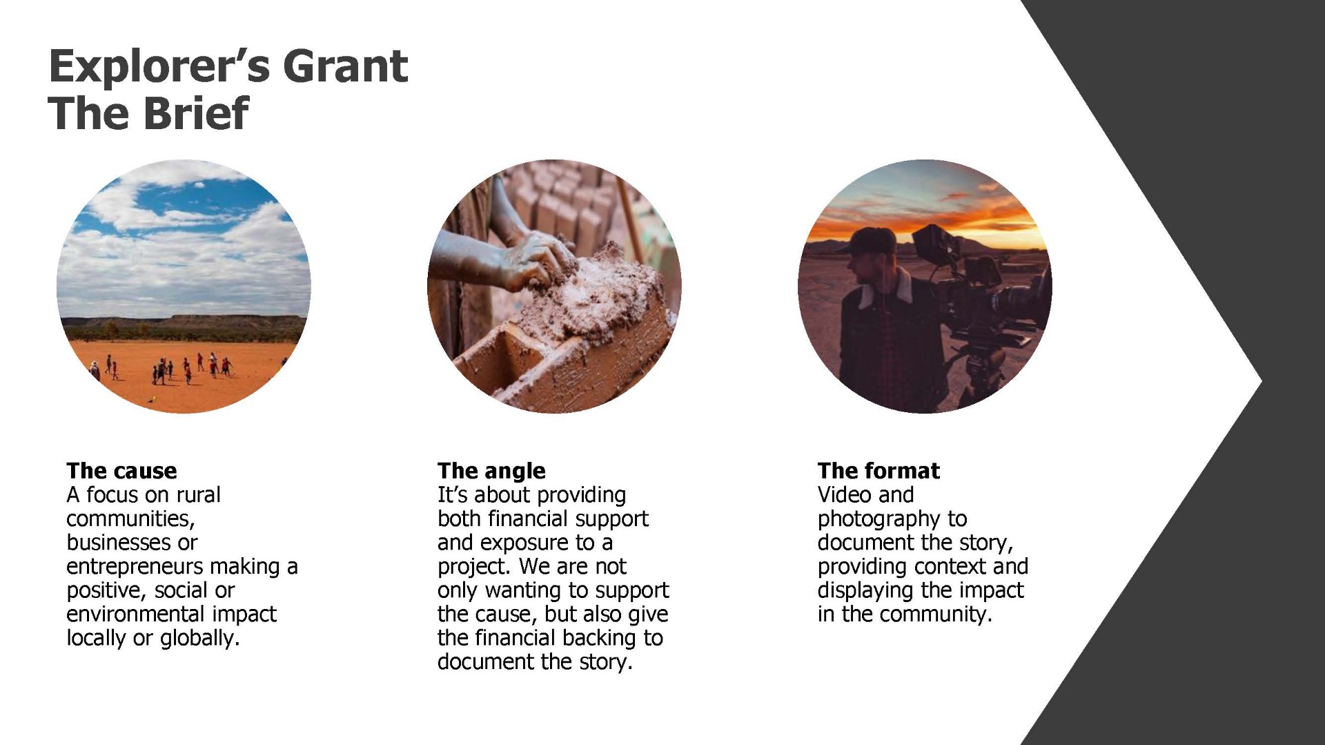 explorer's grant brief