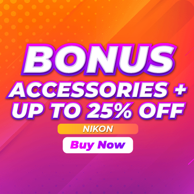 up to 13% off and up to $500 bonus mastercard in Nikon