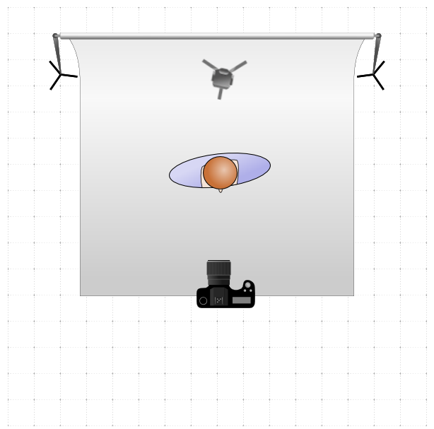 Example of single-light back lighting setup