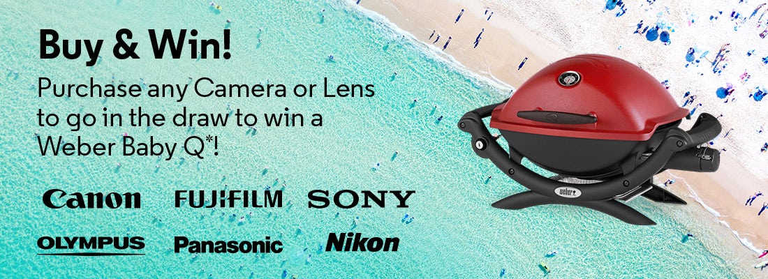 Buy & Win! Purchase any Camera or Lens to go on the draw to win a Weber Baby Q!